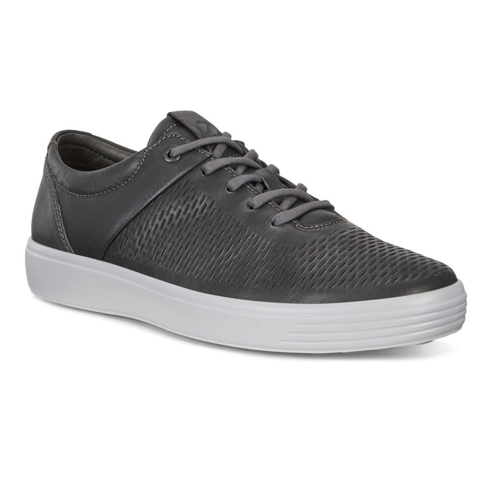 ECCO Mens Sneakers Dark Grey - Soft 7 Lace-Ups - BXF-493156